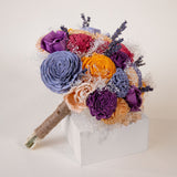 Peach Dawn Bridesmaid Bouquet - Sola Wood Flowers