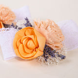 Peach Dawn Corsage (Set Of 3) - Sola Wood Flowers