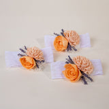 Peach Dawn Corsage (Set Of 3) - Sola Wood Flowers