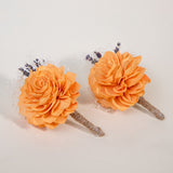 Peach Dawn Father's Boutonniere (Set of 2) - Sola Wood Flowers