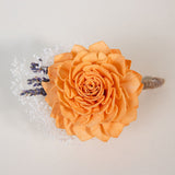 Peach Dawn Father's Boutonniere (Set of 2) - Sola Wood Flowers