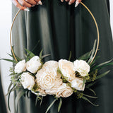 Perfect Simplicity Hoop Bouquet - Sola Wood Flowers