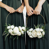 Perfect Simplicity Hoop Bouquet - Sola Wood Flowers