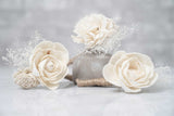 Pure Elegance Boutonniere Kit (Set of 3) - Sola Wood Flowers