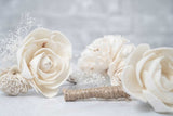 Pure Elegance Boutonniere Kit (Set of 3) - Sola Wood Flowers