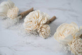 Pure Elegance Boutonniere Kit (Set of 3) - Sola Wood Flowers
