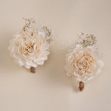 Pure Elegance Father's Boutonniere (Set of 2) - Sola Wood Flowers