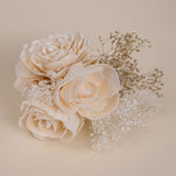 Pure Elegance Groom's Boutonniere - Sola Wood Flowers