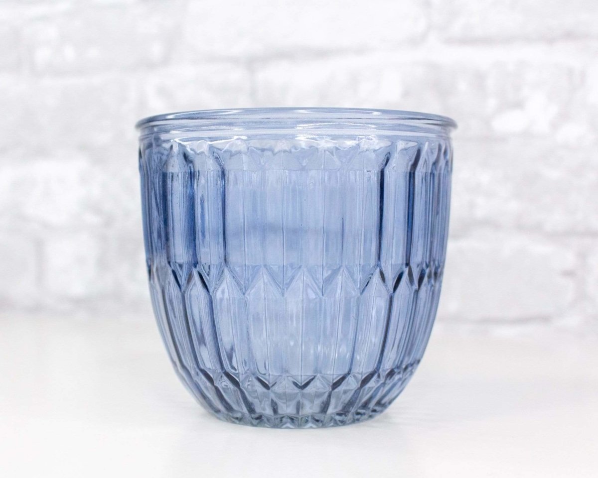 Round Embossed Glass Pot (Multiple Colors) – Sola Wood Flowers