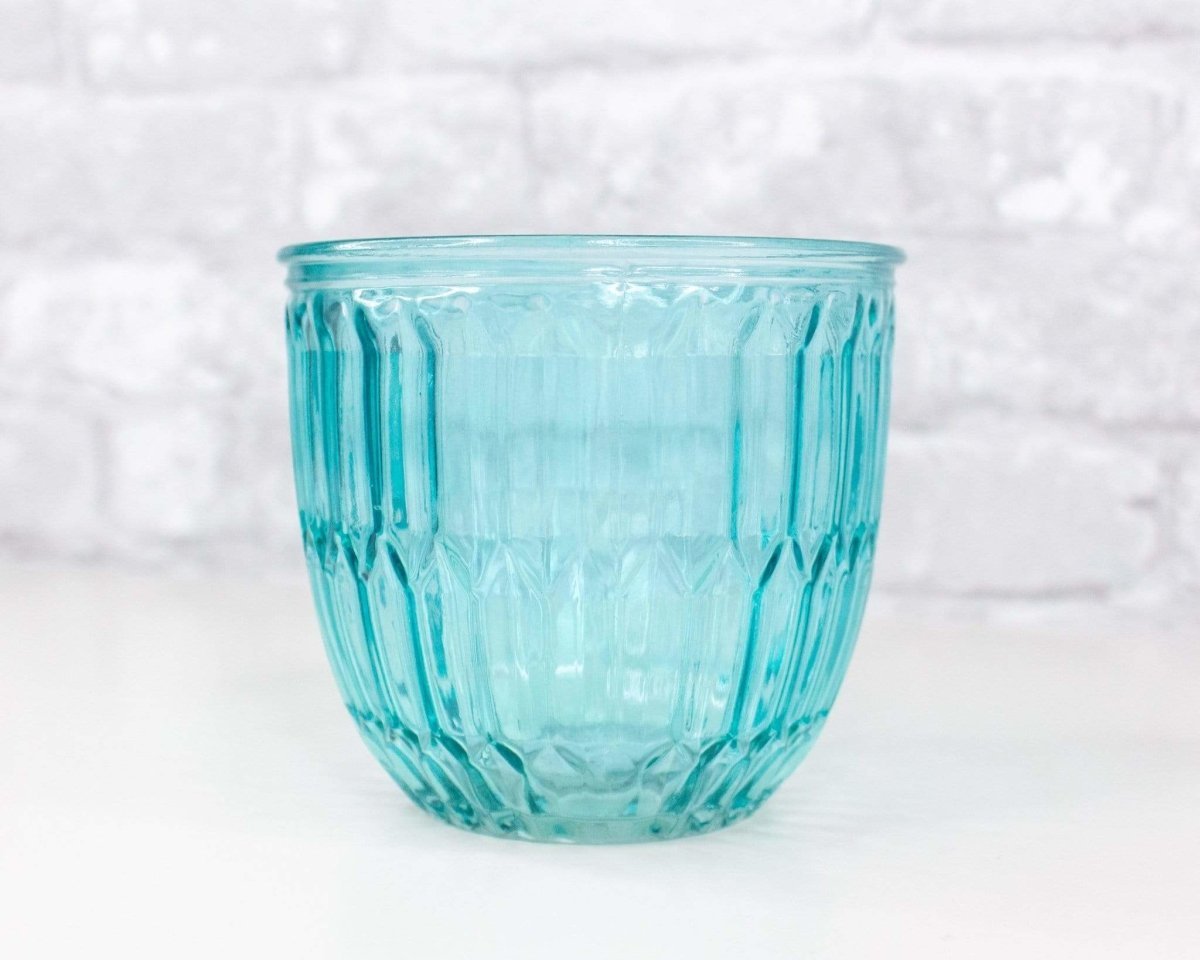 Round Embossed Glass Pot (Multiple Colors) – Sola Wood Flowers