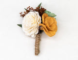 Rustic Chic Boutonniere (Set of 3) - Sola Wood Flowers