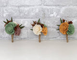 Rustic Chic Boutonniere (Set of 3) - Sola Wood Flowers