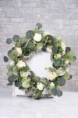 Silver Sage Wreath (Large) - Sola Wood Flowers