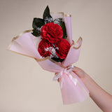 Simply Red Finished Bouquet - Sola Wood Flowers