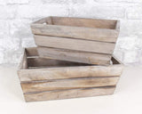 Slatted Rectangle Wood Planter (Multiple Sizes) - Sola Wood Flowers