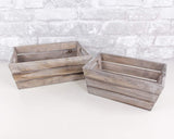 Slatted Rectangle Wood Planter (Multiple Sizes) - Sola Wood Flowers