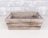 Slatted Rectangle Wood Planter (Multiple Sizes) - Sola Wood Flowers