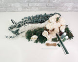 Snowberry Bouquet Kit - Sola Wood Flowers
