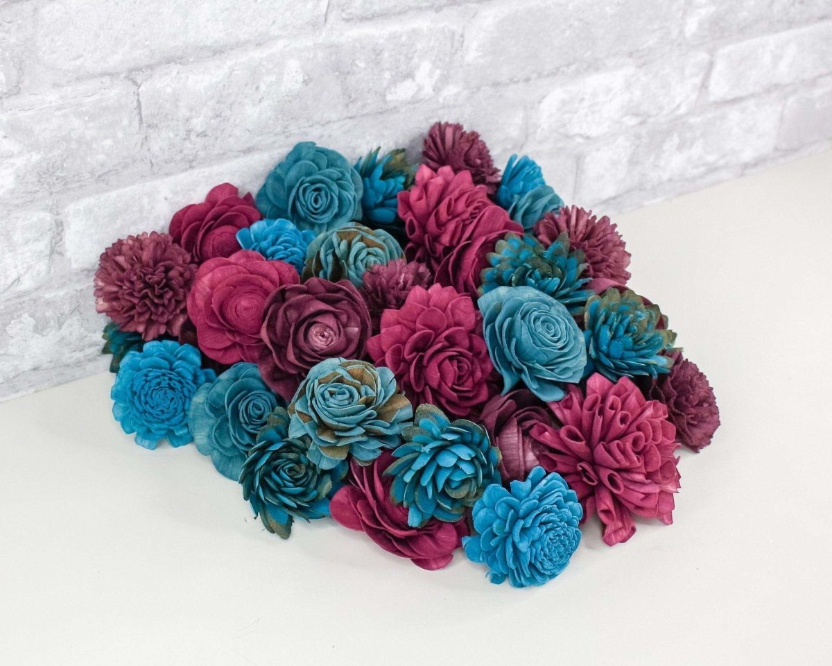 The Real Teal Assortment – Sola Wood Flowers