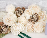 Touch Of Frost Bouquet - Sola Wood Flowers