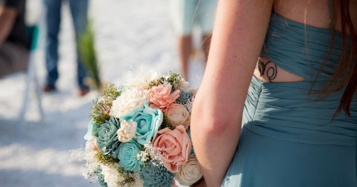 Tropical Beach Bridal Bouquet – Sola Wood Flowers