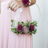 Vintage Vineyard Hoop Bouquet - Sola Wood Flowers
