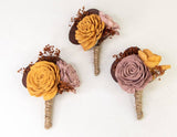 Wanderlust Boutonniere (Set Of 3) - Sola Wood Flowers