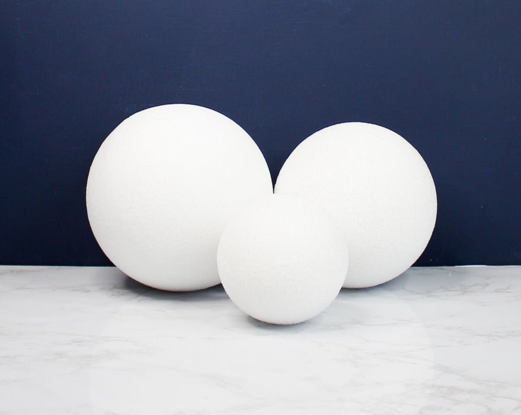 White Foam Ball (Multiple Sizes) – Sola Wood Flowers