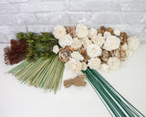 Woodland Bridesmaid Bouquet - Sola Wood Flowers